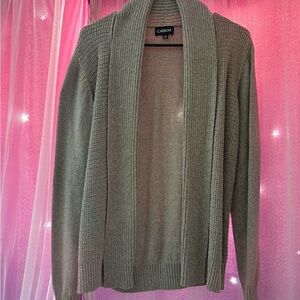 Carbon Women's Taupe Open Front Cardigan